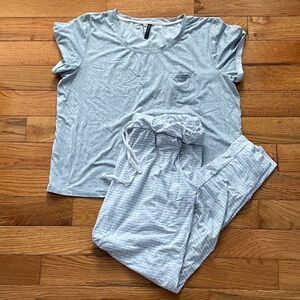 Jaclyn Intimates - Women’s Blue Gray Pajama Set - XL